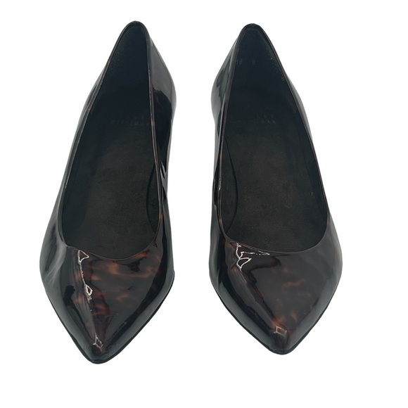 Stuart Weitzman Brown Tortoise Pointed Toe Pumps Size 8 Women’s - Picture 6 of 11